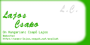 lajos csapo business card